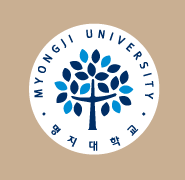 명지대학교 노란색계열바탕 엠블럼